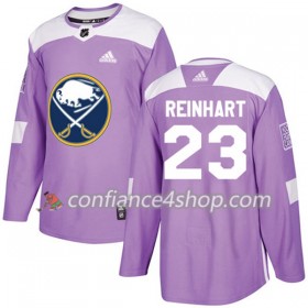 Adidas Maillot de Hockey Buffalo Sabres Sam Reinhart 23 2017-2018 Violet Fights Cancer Practice Authentic - Homme